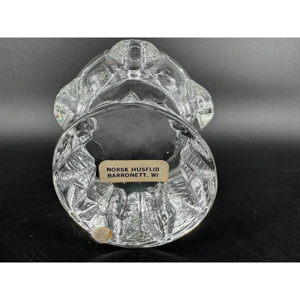 Kosta Boda Sunflower Glass Candle Holder Göran Wärff Swedish Art Glass 4.75